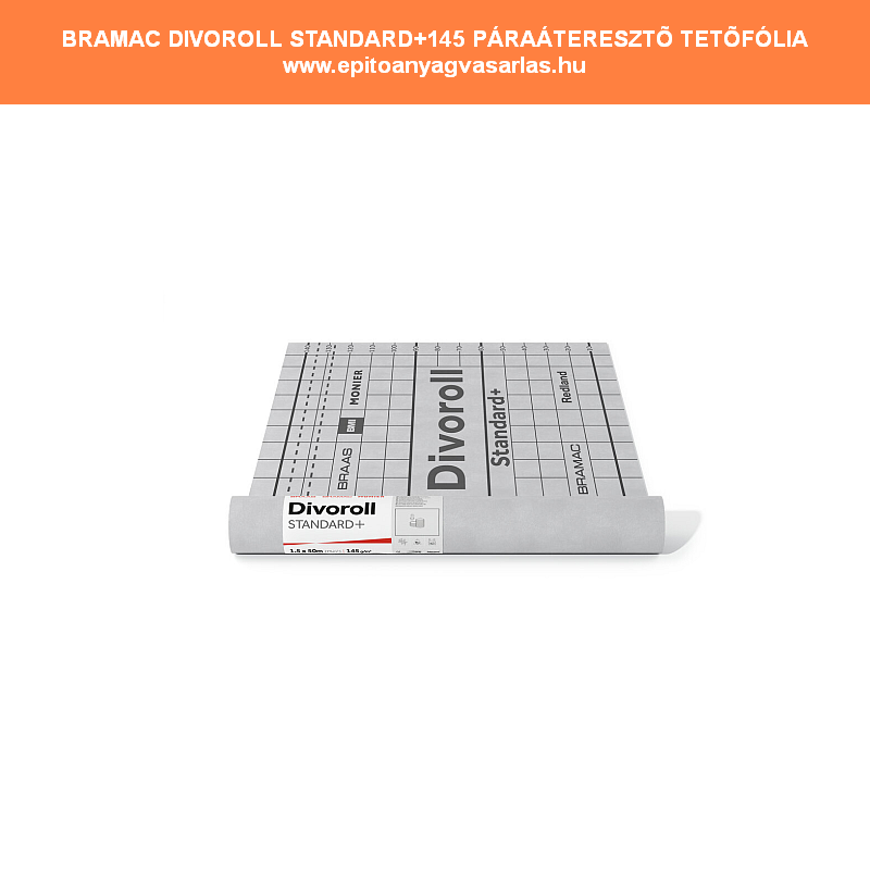 BRAMAC DIVOROLL STANDARD+ 145 páraáteresztő tetőfólia