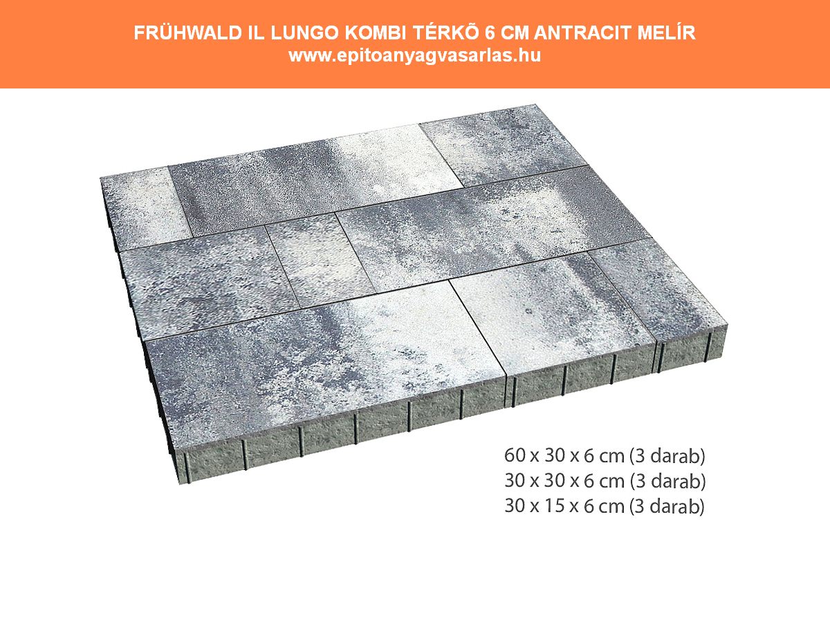 FRÜHWALD Il Lungo kombi térkő 6 cm