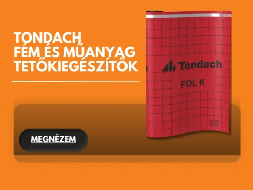 TONDACH FÉM ÉS MŰANYAG TETŐKIEGÉSZÍTŐK